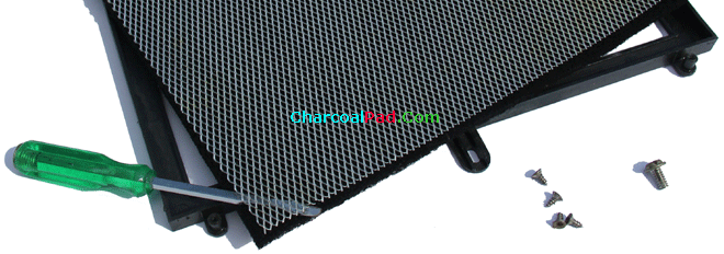 Open type range hood filter vs. pad/mesh details